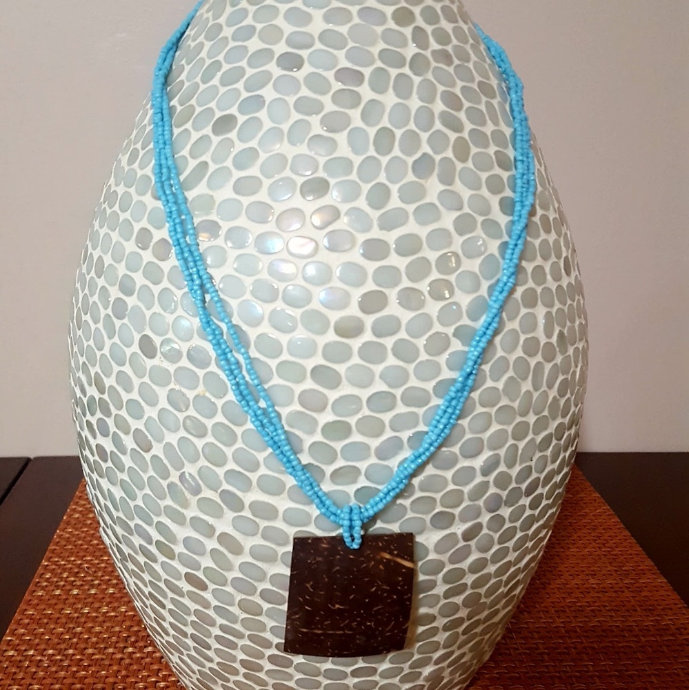 Authentic Turquoise and Coconut shell necklace